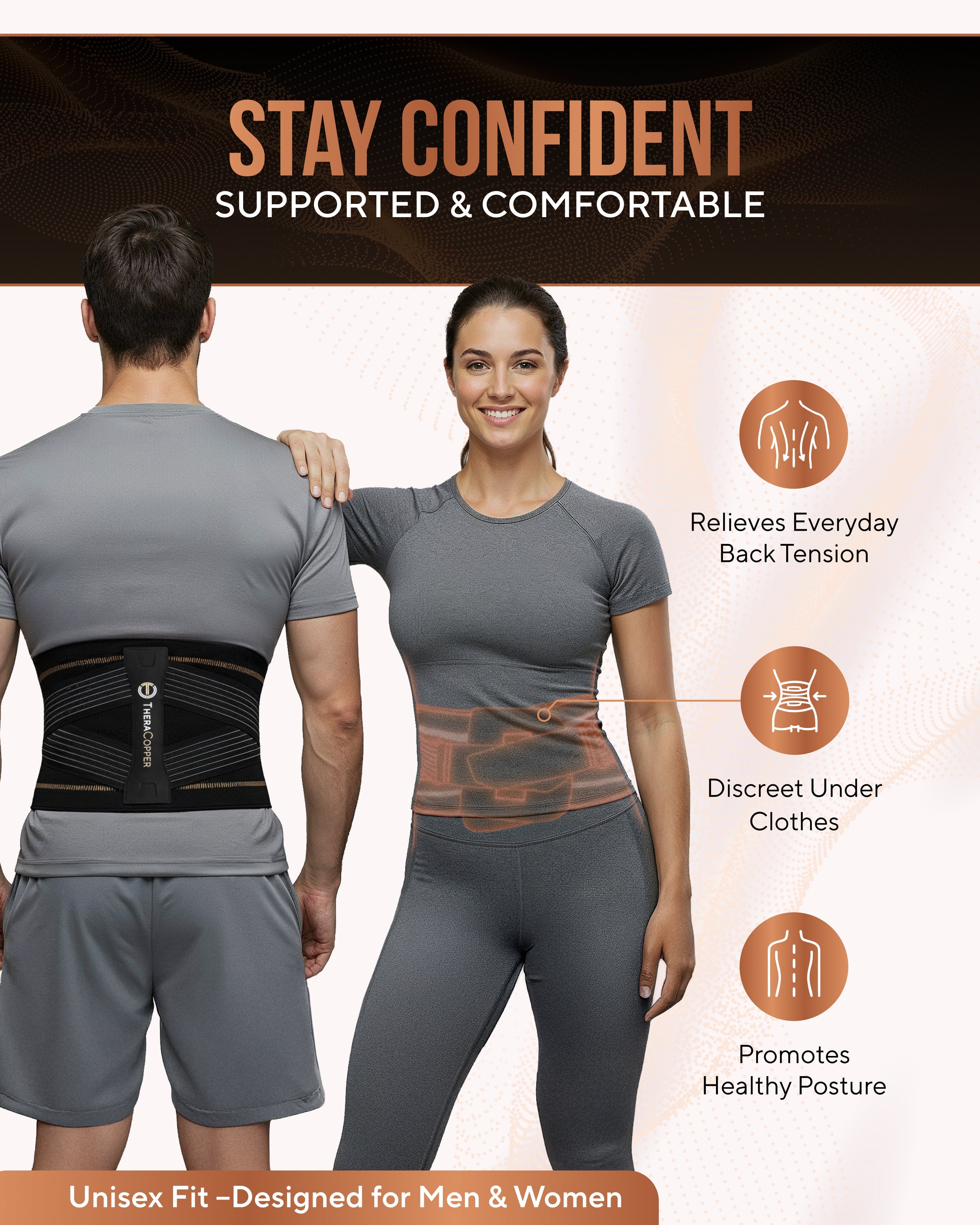 Copper Compression Lower Back Brace - Nara's Shop