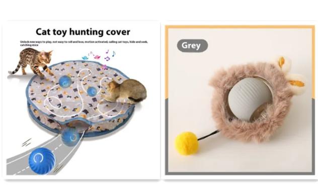 PurrPlay Self-Rolling Cat Toy Ball - Nara's Shop