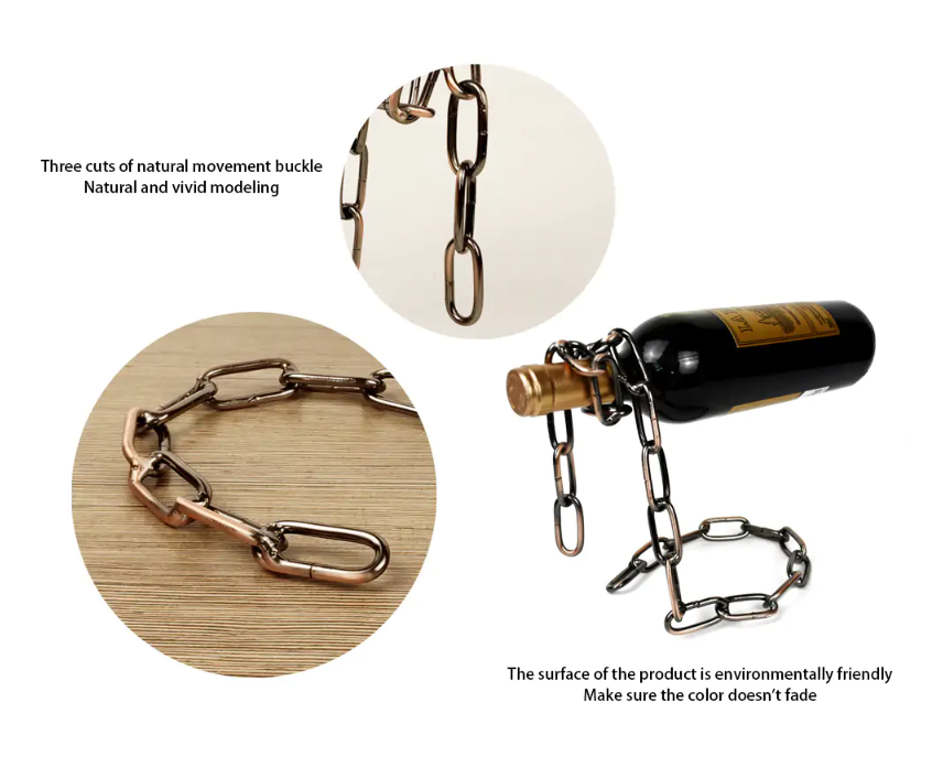 Magic Iron Chain Wine Bottle Holder - Nara's Shop