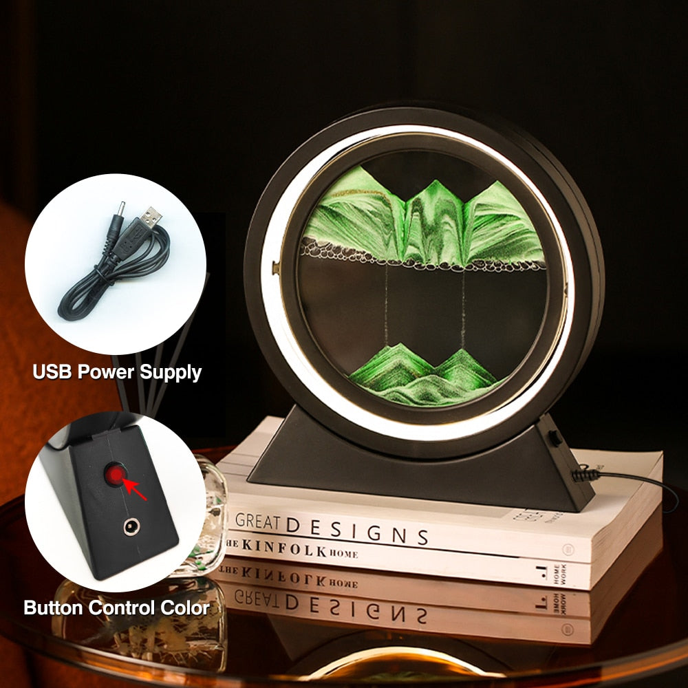Moving Sand Art Landscape Table Lamp - Nara's Shop