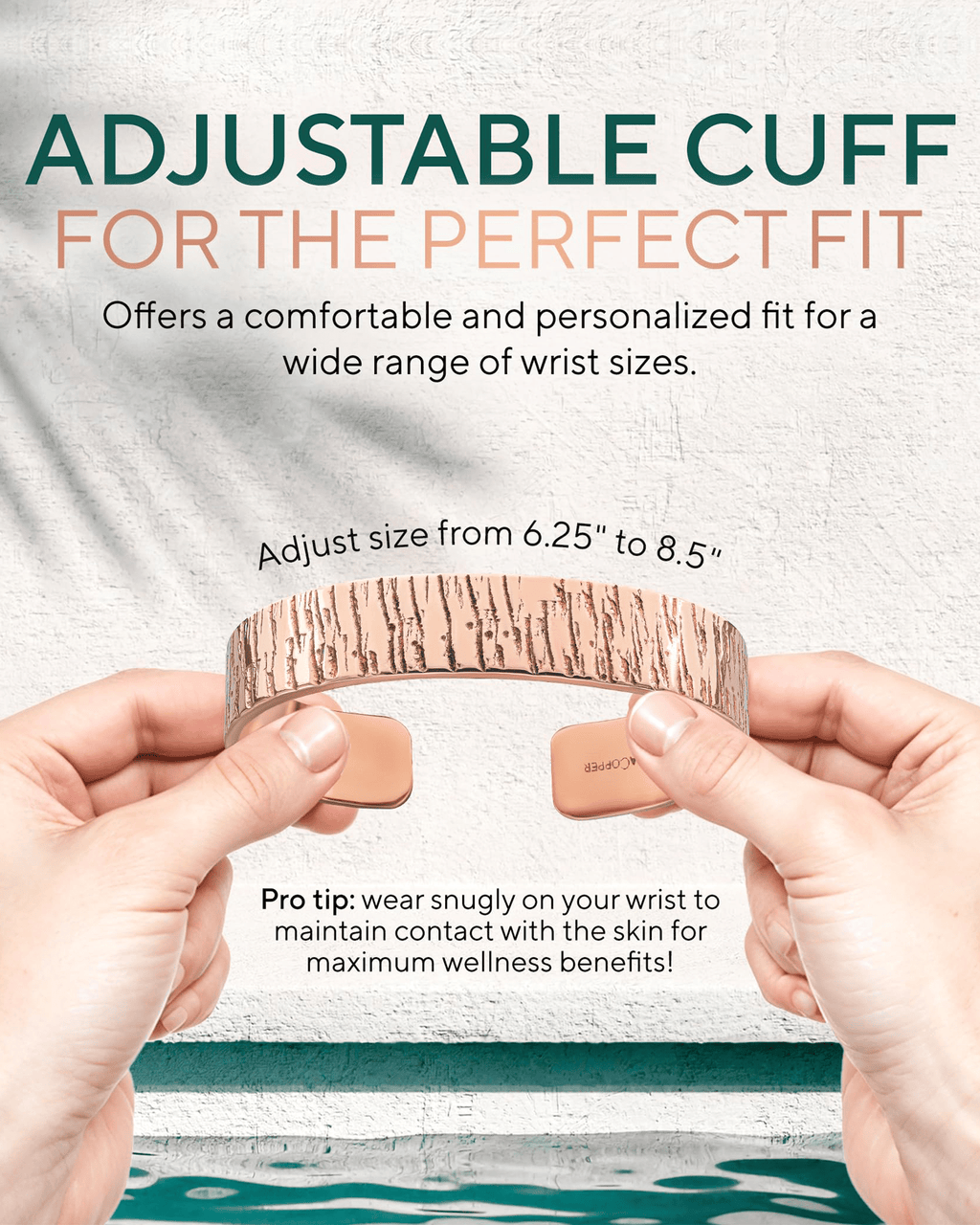 Pure Copper Cuff Bracelet – Timber - Nara's Shop