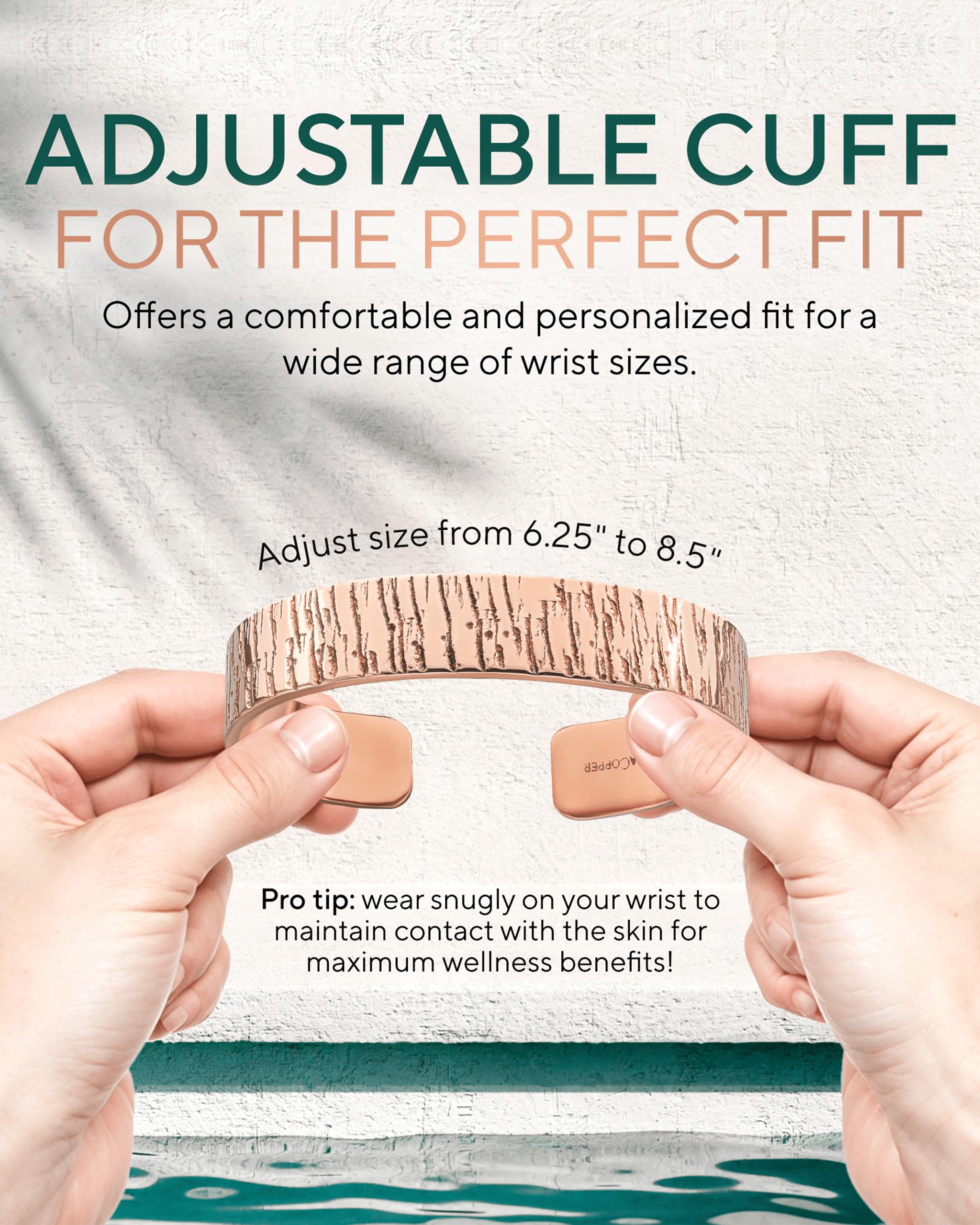Pure Copper Cuff Bracelet – Timber - Nara's Shop