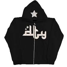 Star Printed Zip Up Hoodies - Nara's Shop
